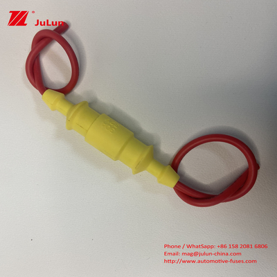 Yellow Wire Harness Fuse Box Holder Tahan Air 30A 250V 5*20mm 6*30mm Tabung Keramik Kaca