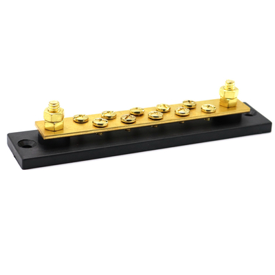 RV Yacht Jalur Pertukaran Arus Besar Baris Tembaga Bus Bar 150A 48V DC 10 Bit