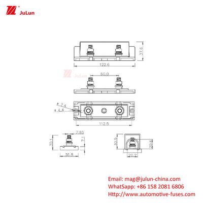 ANS/MIDI Pemegang sekring kecil yang baik Kapal motor Reset sirkuit manual Pemutus tidak ada reset otomatis