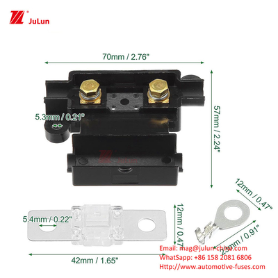Auto Fuse Nylon Fuse Holder 32V 30A-500A Rating Voltage ANM High Power Fuse Box Aksesoris