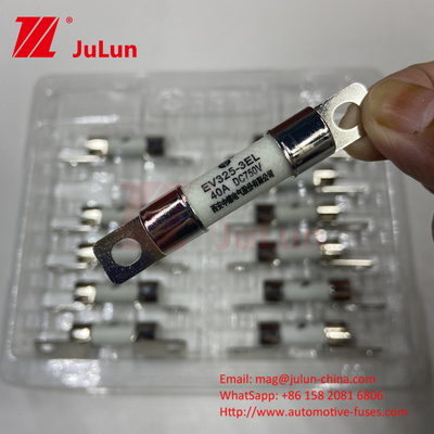 Fuse EV Keramik Bolted 750V Kapasitas Patah Kejut Mekanis 25A 30A 40A 750VDC