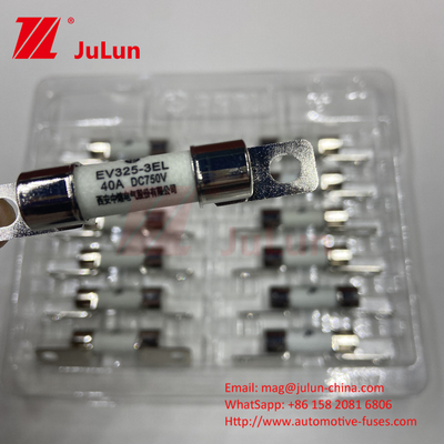 Quartz Sand Out Pipe 10A - 100A Bolted Electric Fuse Untuk Pengecas 30A 50A 750VDC EV Fuse Hei Apakah Cocok F