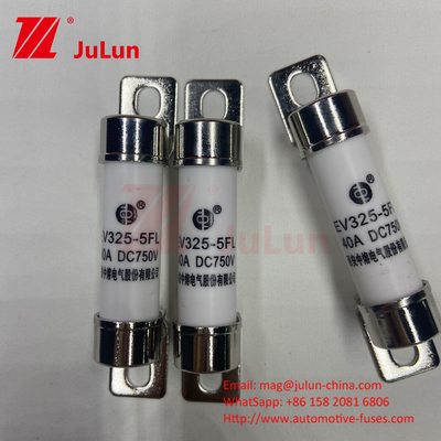 750VDC Energy Storage 10A 25A 30A 50A EV FUS Otomotif Keramik Tembaga Fuse Kendaraan Listrik Untuk penyimpanan energi DC750V