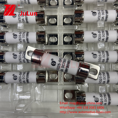 750VDC Energy Storage 10A 25A 30A 50A EV FUS Otomotif Keramik Tembaga Fuse Kendaraan Listrik Untuk penyimpanan energi DC750V