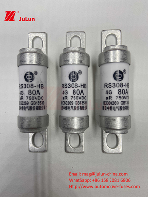 Fuse Kendaraan Listrik Untuk Sistem Traksi Energi Penyimpanan Dan Olted 750VDC 25A 30A 40A 50A Untuk RS308 HB EV