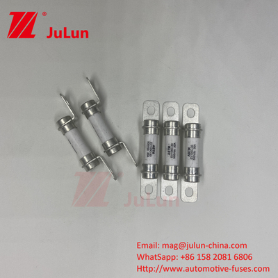 Tabung Keramik 20A30A40A Fuse Kendaraan Listrik 500VDC Bolt M6 Bolt