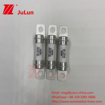 Sistem penyimpanan energi Fuse 15A Keramik tabung High Break 30A Safety Protection Fuse Kendaraan listrik 500VDC