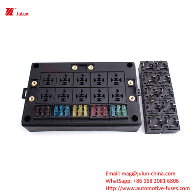 ANS/MIDI 30A-500A Pemegang Sekring Kontak Tembaga Kecil Sesuai dengan Standar UE UL untuk Reset Otomatis Sekring Otomotif