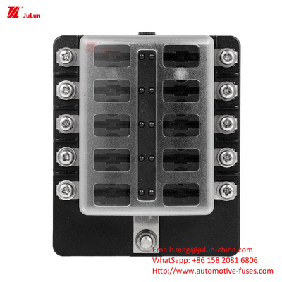 ANS/MIDI 30A-500A Pemegang Sekring Kontak Tembaga Kecil Memenuhi Standar UE UL 12-Way Fuse Box