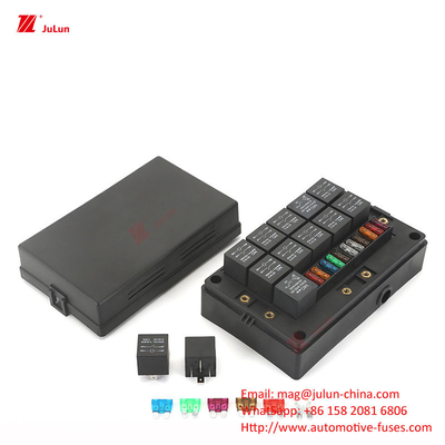 12 Way Fuse Box 12 Way Positif dan Negatif Mobil Boat Safety Seat Dengan Lampu LED Car Insert Reset Otomatis Mobil Fuse Laut