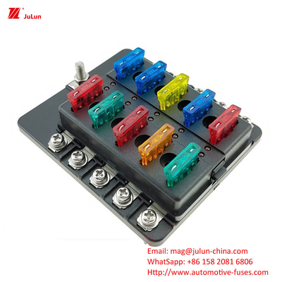 12 Way Fuse Box 12 Way Positif dan Negatif Mobil Boat Safety Seat Dengan Lampu LED Car Insert Reset Otomatis Mobil Fuse Laut
