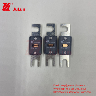 TESLA 70VDC EV320-5X 5C Tegangan Nominal Fuse Kendaraan Listrik M6 Bolt Type 225A