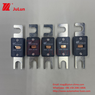 70VDC Tegangan Keramik Bolt Tipe Fuse Kendaraan Listrik EV320-5X-250A M6 M8