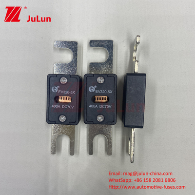 70VDC Tegangan Keramik Bolt Tipe Fuse Kendaraan Listrik EV320-5X-250A M6 M8