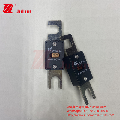 Fuse Keramik Tegangan Hitam EV320-5X-200A-N EV untuk Kendaraan Listrik AC DC Fuse Box M6 M8