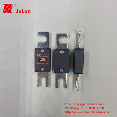 Fuse Keramik Tegangan Hitam EV320-5X-200A-N EV untuk Kendaraan Listrik AC DC Fuse Box M6 M8