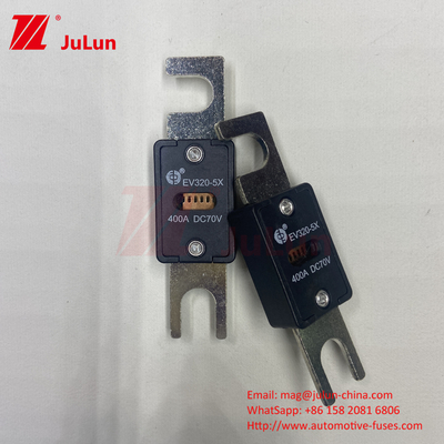 EV320-5X-350A-N 70VDC 6kA Sekring Keramik Tembaga Kendaraan Listrik untuk Keamanan Sistem Traksi EV