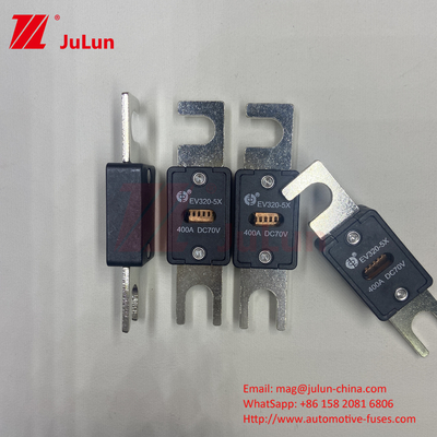 EV320-5X-350A-N 70VDC 6kA Sekring Keramik Tembaga Kendaraan Listrik untuk Keamanan Sistem Traksi EV