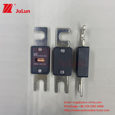 EV320-5X-450A-N 70VDC M6 M8 Fuse EV Portable Memenuhi Standar ISO8820-5 untuk Powertrain Otomotif dan Sistem Listrik