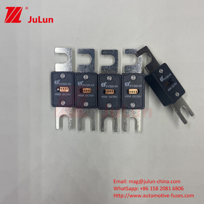 EV320-5C-100A-N 70VDC Sekrup di M6 M8 Mounting Type Car Blade Fuses 80-500 Ampere Mempertahankan Stabilitas