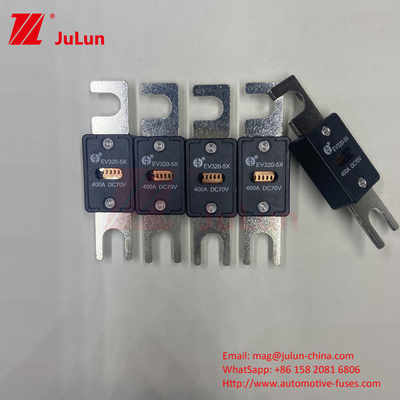 EV320-5C-225A-N 70VDC Custom Logo Automotive Blade Fuses Screw Plug In M6 M8 Tembaga 80A-500A
