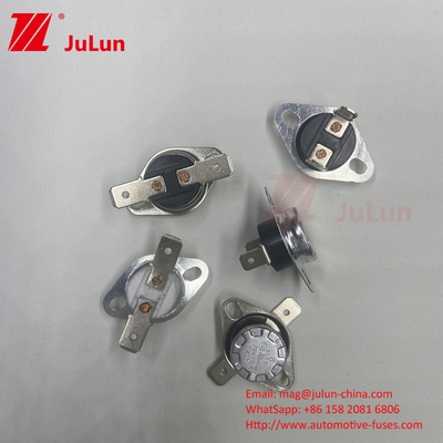KSD301 130°C Switch Jump tahan lama dengan siklus hidup ≥100000 kali dan tipe kontak yang biasanya tertutup