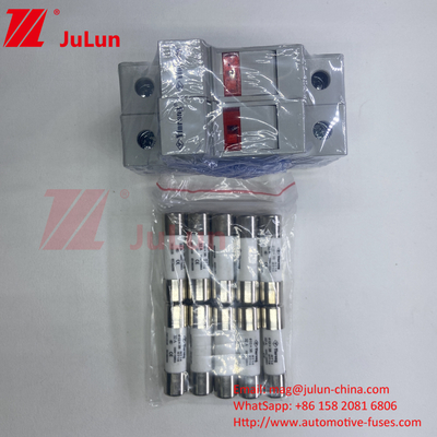 10x38mm 32A Silver Element Solar Fuse Untuk Photovoltaic RT18-32X 10*38mm Cylindrical Fuse Holder Dengan 32A 690V Low