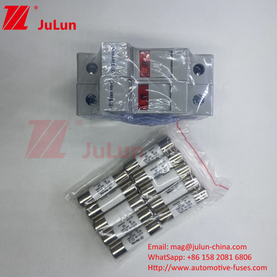 Solar Pv Fuse Din Rail Solar Fuse Holder Untuk Inverter Fotovoltaic Inline Fuse Cylindrical Fuse Holder