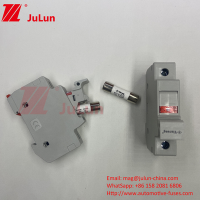Solar Pv Fuse Din Rail Solar Fuse Holder Untuk Inverter Fotovoltaic Inline Fuse Cylindrical Fuse Holder