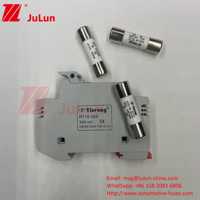 1000VDC Solar Fuse Keramik 30kA 10x38mm Harga rendah 10x85mm PV Solar Keramik DC Fuse Link 1500vdc PV Fuse Fa