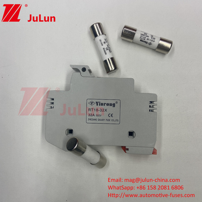 1000VDC Solar PV Fuse Holder Dengan 30kA 32A 63A 125A Din Rail Mounting Fuse Holders Fuse Holder B