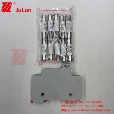 Pabrik Profesional BYPV-18 1 kutub 16a 1000v Fuse Keramik Silinder Bersertifikat Dengan Kapasitas Pemutus 30kA