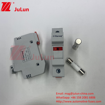 Din Panduan Fuse Holder DIN Rail Solar Fuse Holder Solar DC 1000V Fuse PV 6A 10A 15A 20A 25A 30A Tinggi V