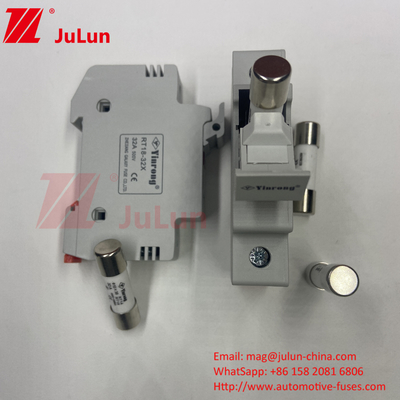 Fuse PV Surya Untuk Proteksi Kotak Bus Fuse PV DC 1000V 6A 10A 15A 20A 25A 30A Tegangan Tinggi Untuk Surya