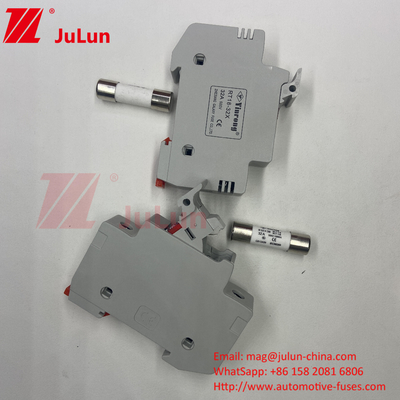 1500VDC Kapasitas Pemutus Solar PV Fuse Solar PV DC Fuse 1000V 15A-32A Rating Untuk Perlindungan Listrik Dalam Sistem PV