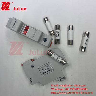 1000VDC 30kA Keramik Solar PV Fuse 10*38 DC Solar Energy PV Solar Fuse Base Dan 1000V Fuse 15A 20A 25A 30A 32A