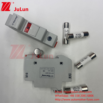 1000VDC 1500VDC 500VDC DIN Rail Solar Panel DC 32 Amp Solar Fuse Holder Dengan Fuse Untuk PV Pho