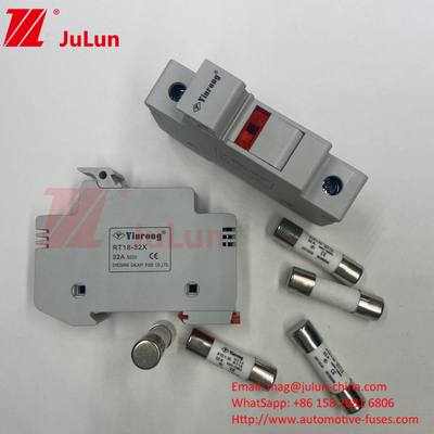 Fuse Surya Tegangan Tinggi 10A ~ 63A Untuk Inverter Photovoltaic Surya 500vdc 1000vdc 1500vdc