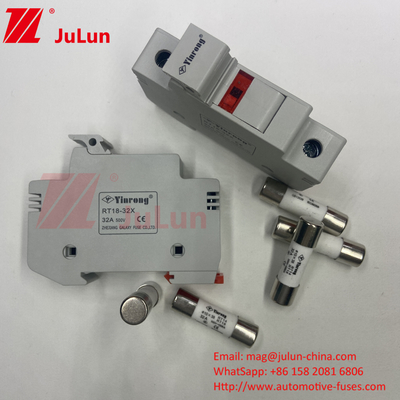 20A Solar PV Fuse Holder Dengan Fuse Untuk Photovoltaic Bus Box Nqqk RT16D-00 TPS DC Current 80V 250A Solar Energy Fuse