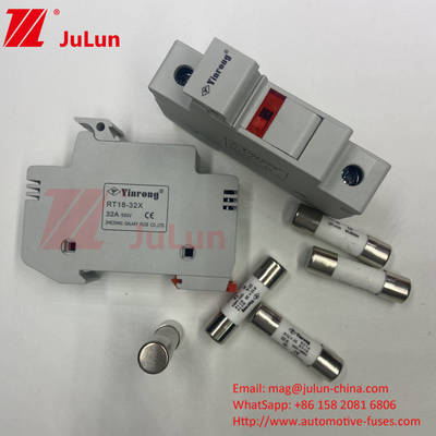 30kA DC Fuse Rated Solar Untuk Bus Fotovoltaic 1000V Fuse Base Suit 10 * 38 Fuse Core Inner Core