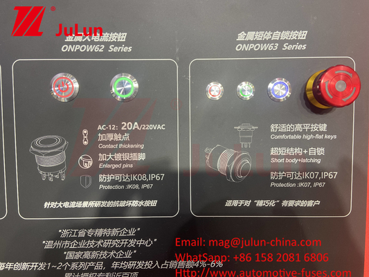 IP65 Self-Locking Stainless Steel Metal 10/12/16/22mm Led Momentary Switch Push Button Kecil