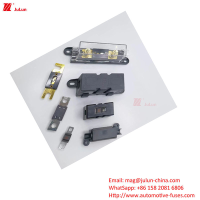 Plastik / Nylon Housing Automotive Fuse Holder Memenuhi Standar UE UL Dengan 30A-500A Holding Current