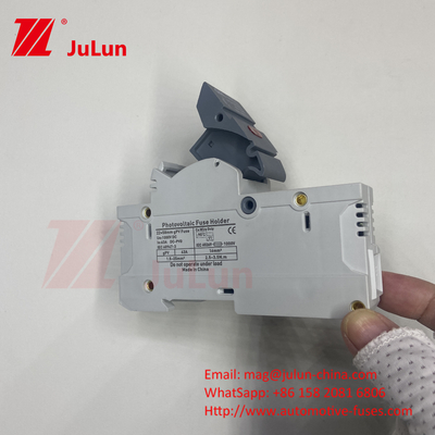 TUV DC Solar Fuse Fusible Holder Box Base DNPVF1-32 Perlindungan Sistem Surya 10x38MM 1000V GPV Fast Blow Keramik DIN Rail