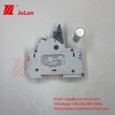 Fuse Pembangkit Listrik Tenaga Surya PV Untuk Perlindungan Sistem Listrik Surya Holder Box Base Fast Blow Keramik 14x