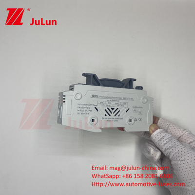 Inverter surya fotovoltaik Fuse PV Dengan Keramik Badan DIN Mount Dc Fuse 250a 10x85 1500Vdc Fuse PV Pemegang 15
