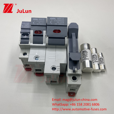 Fuse PV Surya Dengan Elemen Fuse Tembaga Bahan RO17 Fast Blow Keramik DIN Rail Moun 22x58MM Italweber Fuse 500V