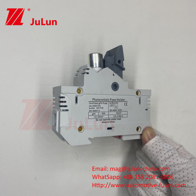 10*38mm gPV 1000VDC 32A FUSE Din Guide Fuse Holder untuk pemasangan yang mudah dan aman