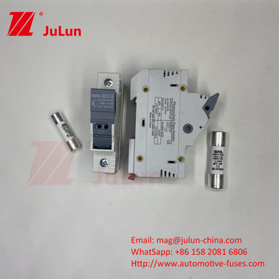SeanRo Solar PV Din Rail Fuse Holder Untuk Fuse Link 10*38mm 1000V 15amp DC Fuse 25A