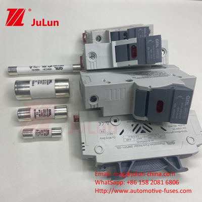 Fuse 1500vdc 20a DNPVF1-32L Sistem Surya Pv Fuse 1500vdc Fast Blow Keramik DIN Rail Moun 10x85MM 1500V Fuse Termal