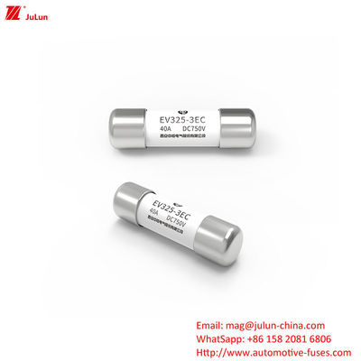 EV325-3EC 750V 20KA Fuse Kendaraan Listrik 10A-50A Current Flat Head Tubular Fuse